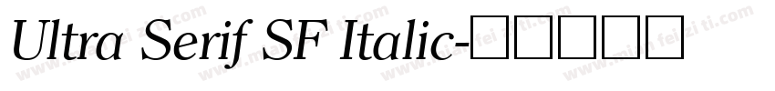 Ultra Serif SF Italic字体转换